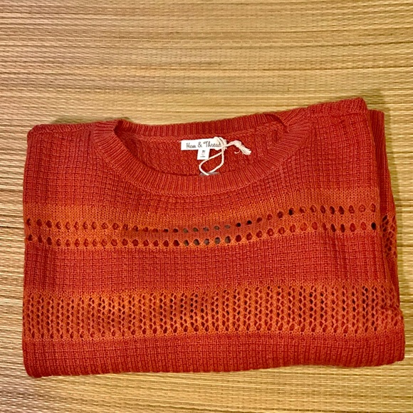 Knitted Spring Time Sweater Burnt Henna - Picture 4 of 5